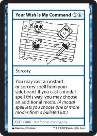 Your Wish Is My Command - Mystery Booster 2 Playtest Cards (MB2PC) #null - Special Magic: The Gathering Trading Card