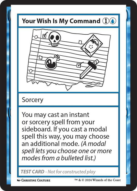 Your Wish Is My Command - Mystery Booster 2 Playtest Cards Magic: The Gathering trading card