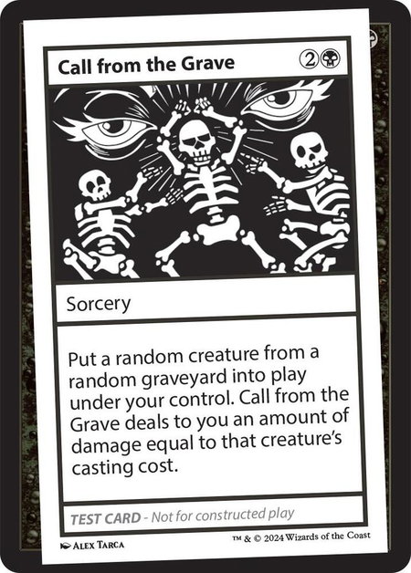 Call from the Grave - Mystery Booster 2 Playtest Cards Magic: The Gathering trading card