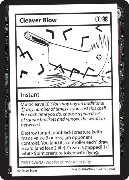 Cleaver Blow - Mystery Booster 2 Playtest Cards Magic: The Gathering trading card
