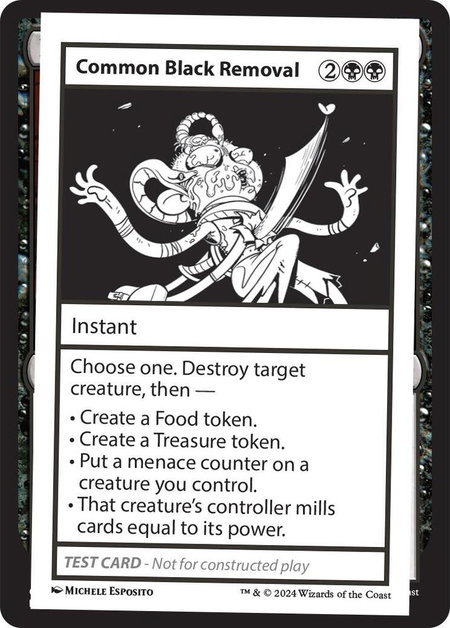 Common Black Removal - Mystery Booster 2 Playtest Cards Magic: The Gathering trading card