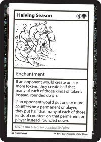 Halving Season - Mystery Booster 2 Playtest Cards (MB2PC) #null - Special Magic: The Gathering Trading Card