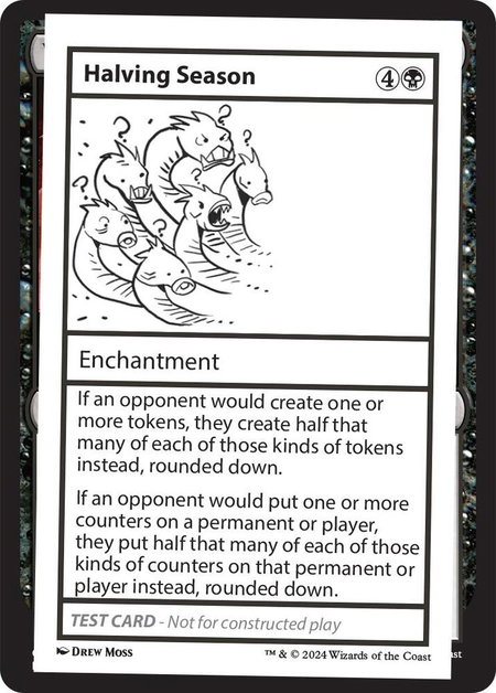 Halving Season - Mystery Booster 2 Playtest Cards Magic: The Gathering trading card