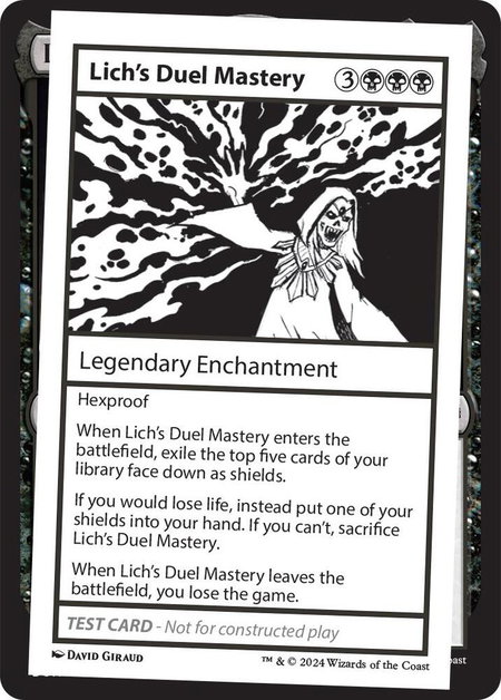 Lich's Duel Mastery - Mystery Booster 2 Playtest Cards Magic: The Gathering trading card