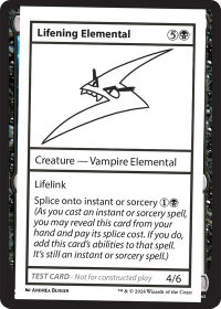 Lifening Elemental - Mystery Booster 2 Playtest Cards (MB2PC) #null - Special Magic: The Gathering Trading Card