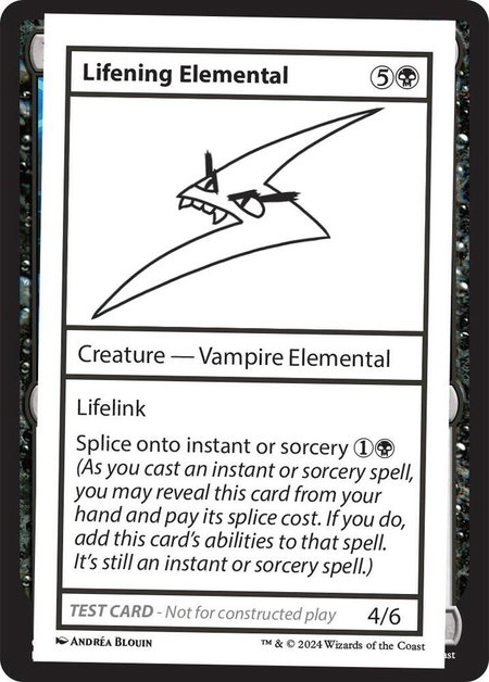 Lifening Elemental - Mystery Booster 2 Playtest Cards Magic: The Gathering trading card