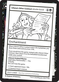 Liliana's Other Contract (double-faced) - Mystery Booster 2 Playtest Cards (MB2PC) #null - Special Magic: The Gathering Trading Card