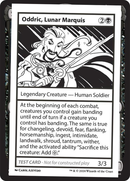 Oddric, Lunar Marquis - Mystery Booster 2 Playtest Cards Magic: The Gathering trading card