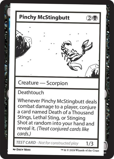 Pinchy McStingbutt - Mystery Booster 2 Playtest Cards Magic: The Gathering trading card