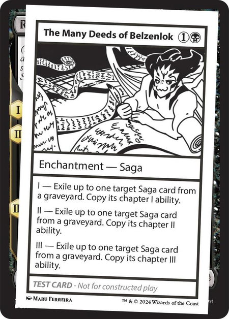The Many Deeds of Belzenlok - Mystery Booster 2 Playtest Cards Magic: The Gathering trading card