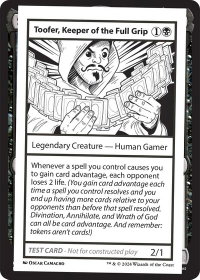 Toofer, Keeper of the Full Grip - Mystery Booster 2 Playtest Cards (MB2PC) #null - Special Magic: The Gathering Trading Card
