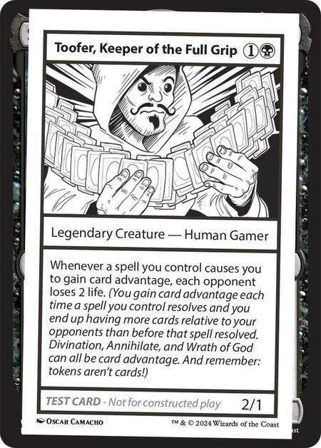 Toofer, Keeper of the Full Grip - Mystery Booster 2 Playtest Cards Magic: The Gathering trading card