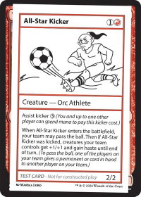 All-Star Kicker - Mystery Booster 2 Playtest Cards (MB2PC) #null - Special Magic: The Gathering Trading Card