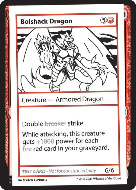 Bolshack Dragon - Mystery Booster 2 Playtest Cards Magic: The Gathering trading card