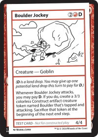 Boulder Jockey - Mystery Booster 2 Playtest Cards (MB2PC) #null - Special Magic: The Gathering Trading Card