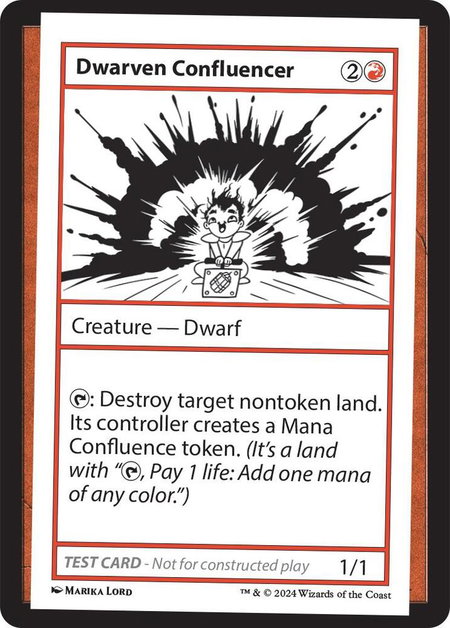 Dwarven Confluencer - Mystery Booster 2 Playtest Cards Magic: The Gathering trading card