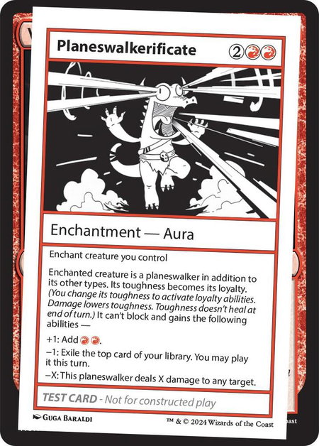 Planeswalkerificate - Mystery Booster 2 Playtest Cards Magic: The Gathering trading card