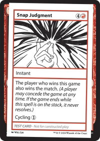 Snap Judgment - Mystery Booster 2 Playtest Cards (MB2PC) #null - Special Magic: The Gathering Trading Card
