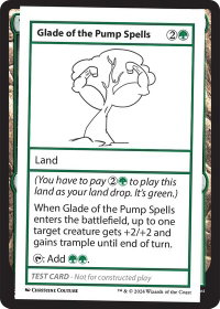 Glade of the Pump Spells - Mystery Booster 2 Playtest Cards (MB2PC) #null - Special Magic: The Gathering Trading Card