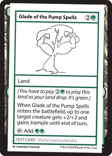Glade of the Pump Spells - Mystery Booster 2 Playtest Cards Magic: The Gathering trading card
