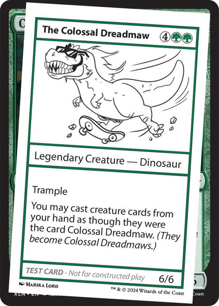The Colossal Dreadmaw - Mystery Booster 2 Playtest Cards Magic: The Gathering trading card