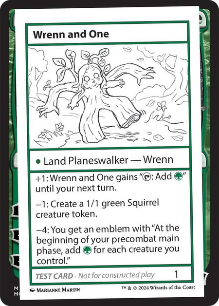 Wrenn and One - Mystery Booster 2 Playtest Cards Magic: The Gathering trading card