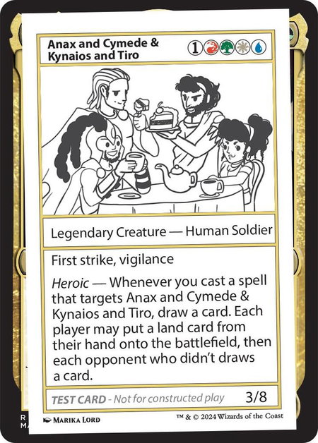 Anax and Cymede & Kynaios and Tiro - Mystery Booster 2 Playtest Cards Magic: The Gathering trading card