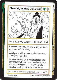 Chatzuk, Mighty Guitarist - Mystery Booster 2 Playtest Cards (MB2PC) #null - Special Magic: The Gathering Trading Card