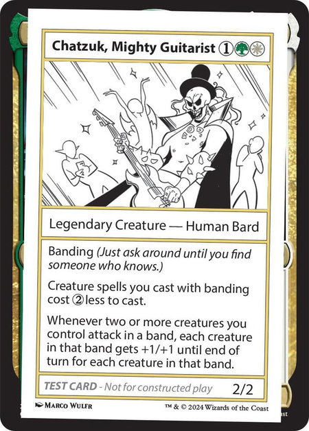 Chatzuk, Mighty Guitarist - Mystery Booster 2 Playtest Cards Magic: The Gathering trading card