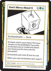 Don't Worry About It - Mystery Booster 2 Playtest Cards (MB2PC) #null - Special Magic: The Gathering Trading Card