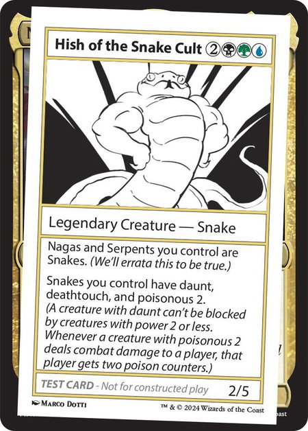 Hish of the Snake Cult - Mystery Booster 2 Playtest Cards Magic: The Gathering trading card