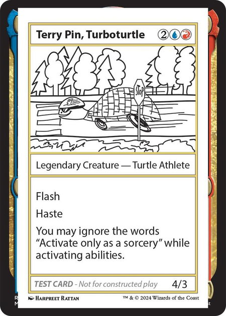 Terry Pin, Turboturtle - Mystery Booster 2 Playtest Cards Magic: The Gathering trading card