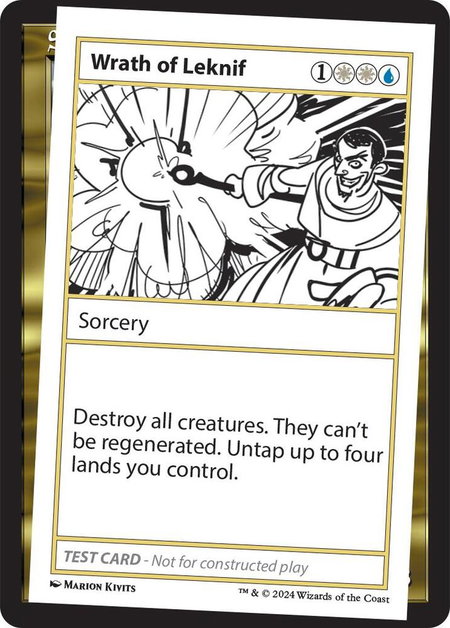 Wrath of Leknif trading card from Mystery Booster 2 Playtest Cards Wrath of Leknif - Mystery Booster 2 Playtest Cards Magic: The Gathering trading card