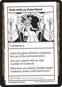 Rule with an Even Hand - Mystery Booster 2 Playtest Cards (MB2PC) #null - Special Magic: The Gathering Trading Card