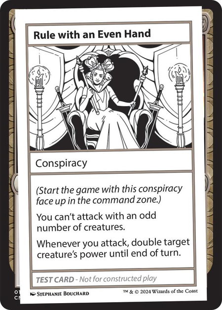 Rule with an Even Hand - Mystery Booster 2 Playtest Cards Magic: The Gathering trading card