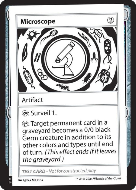 Microscope - Mystery Booster 2 Playtest Cards Magic: The Gathering trading card