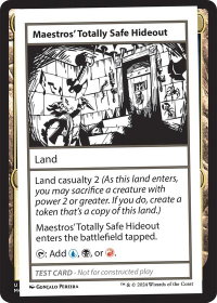 Maestros' Totally Safe Hideout - Mystery Booster 2 Playtest Cards (MB2PC) #null - Special Magic: The Gathering Trading Card