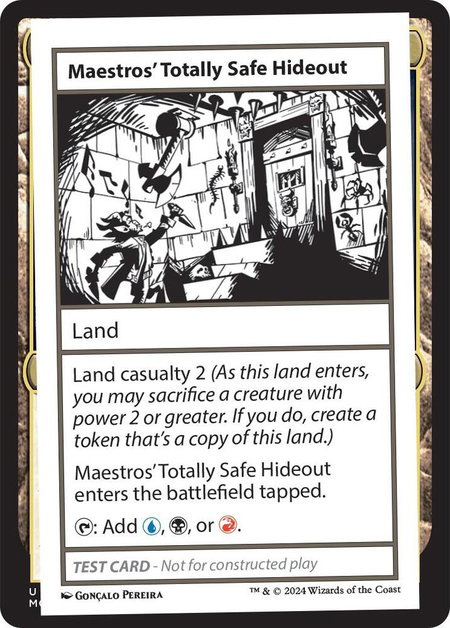 Maestros' Totally Safe Hideout - Mystery Booster 2 Playtest Cards Magic: The Gathering trading card