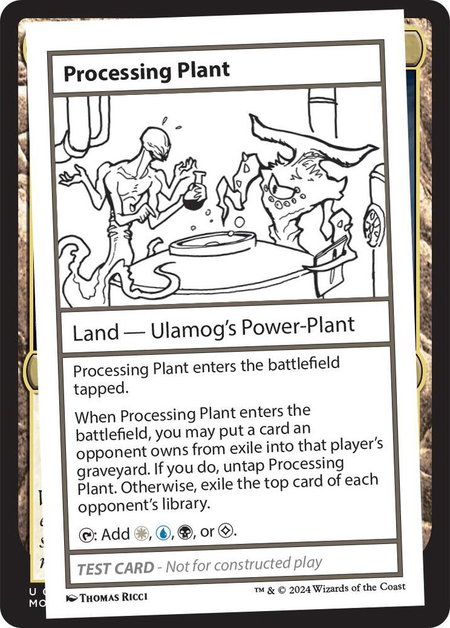Processing Plant - Mystery Booster 2 Playtest Cards Magic: The Gathering trading card