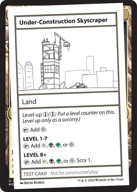 Under-Construction Skyscraper - Mystery Booster 2 Playtest Cards Magic: The Gathering trading card