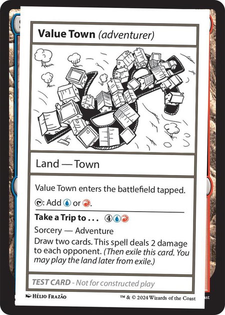 Value Town (adventurer) - Mystery Booster 2 Playtest Cards Magic: The Gathering trading card