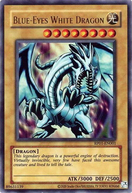 Blue-Eyes White Dragon - Retro Pack (2020 Date Reprint) YuGiOh trading card