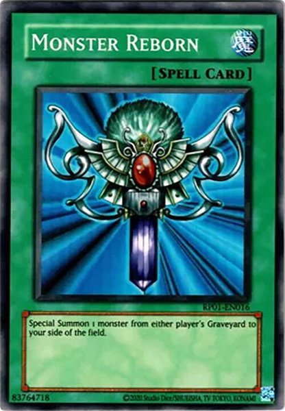 Monster Reborn trading card from Retro Pack (2020 Date Reprint) Monster Reborn - Retro Pack (2020 Date Reprint) YuGiOh trading card
