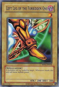 Left Leg of the Forbidden One - Retro Pack (2020 Date Reprint) (RP01) #RP01-EN018 - Rare YuGiOh Trading Card