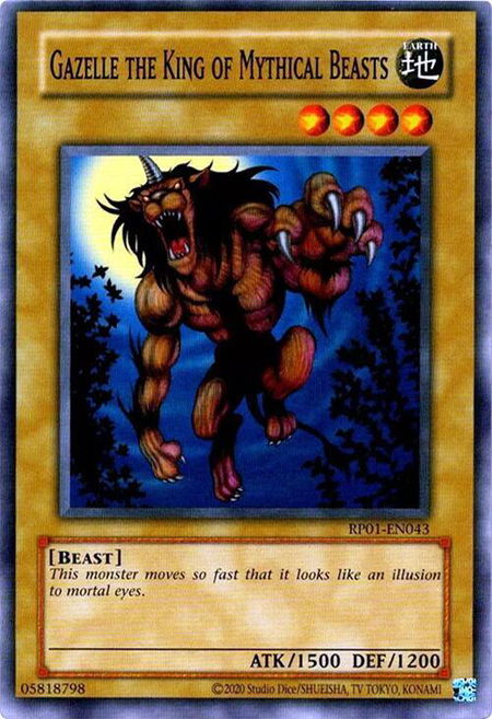 Gazelle the King of Mythical Beasts - Retro Pack (2020 Date Reprint) YuGiOh trading card