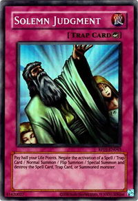 Solemn Judgment - Retro Pack (2020 Date Reprint) (RP01) #RP01-EN045 - Super Rare YuGiOh Trading Card