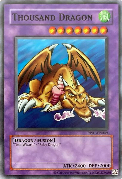 Thousand Dragon trading card from Retro Pack (2020 Date Reprint) Thousand Dragon - Retro Pack (2020 Date Reprint) YuGiOh trading card