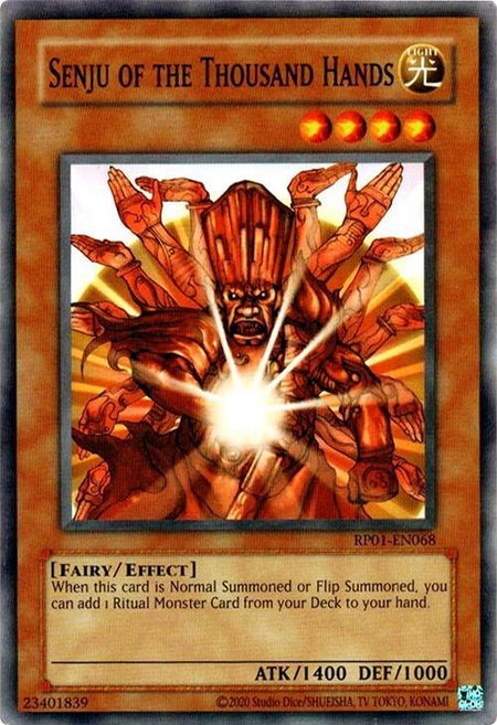 Senju of the Thousand Hands - Retro Pack (2020 Date Reprint) YuGiOh trading card
