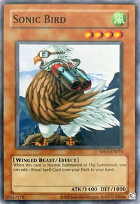 Sonic Bird - Retro Pack (2020 Date Reprint) (RP01) #RP01-EN075 - Common / Short Print YuGiOh Trading Card