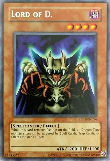 Lord of D. - Retro Pack (2020 Date Reprint) YuGiOh trading card